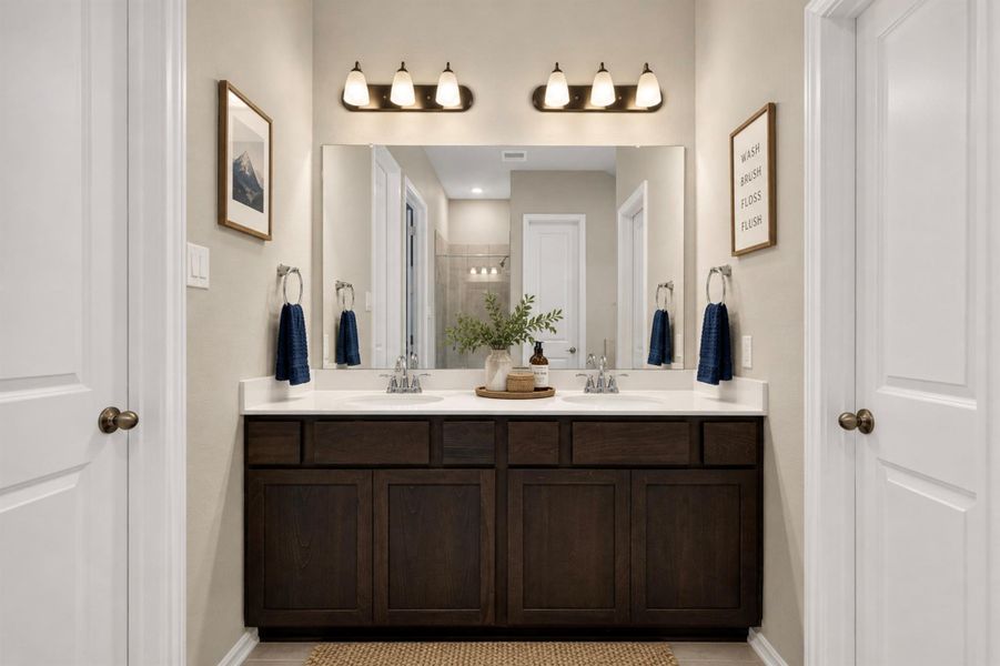 Furnished interior view inside a new home in Pomona, Manvel (Image 8).