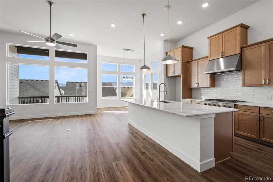 Furnished interior view inside a new home in Cloverleaf - Pinnacle Collection, Monument (Image 4).