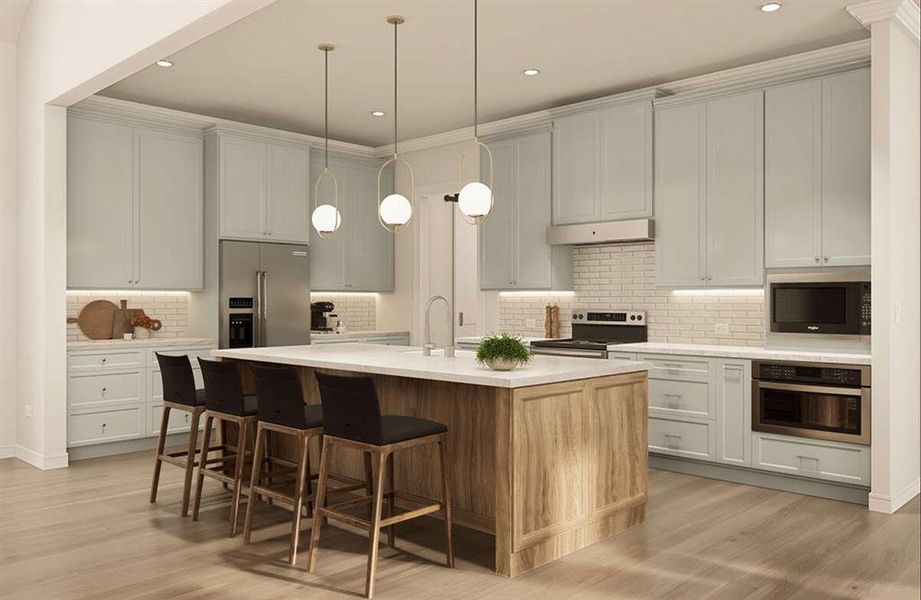 Furnished interior view inside a new home in Oak Water Ranch, Granbury (Image 4).