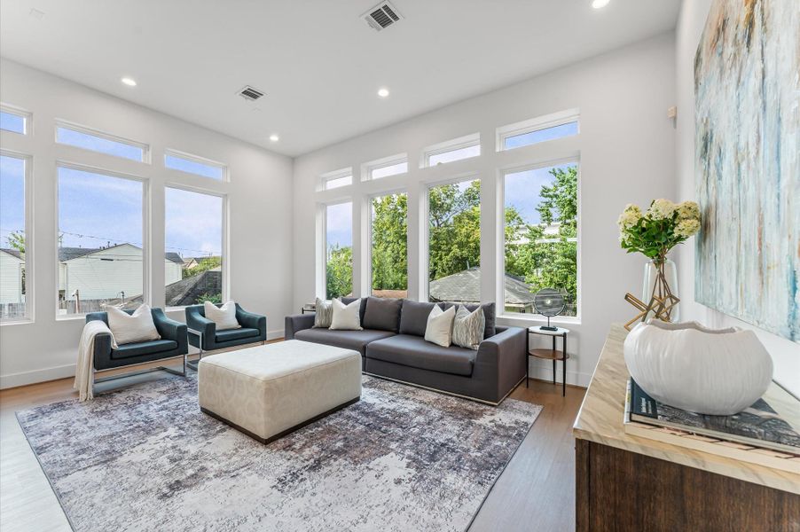 Furnished interior view inside a new home in , Houston (Image 11). Furnished interior view inside a new home in , Houston (Image 11).