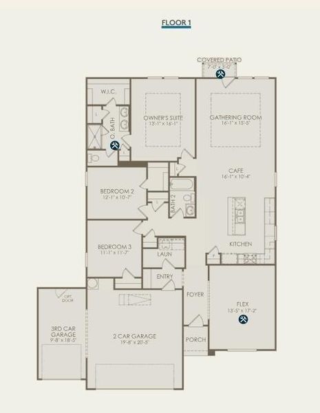 2D floor plan layout of this home in River Ranch, Dayton, TX (Image 2). 2D floor plan layout of this home in River Ranch, Dayton, TX (Image 2).