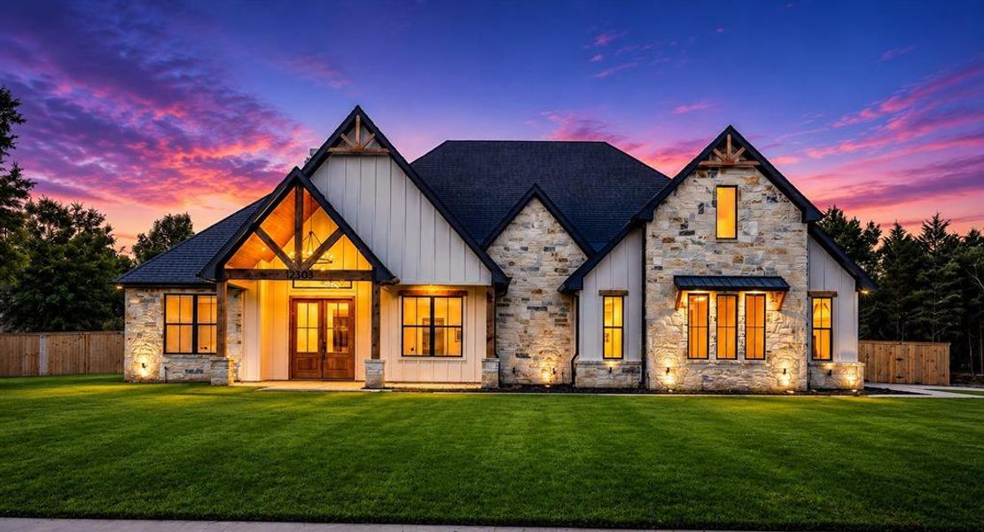 Front exterior of a new home in , Bullard, TX, highlighting curb appeal (Image 23). Front exterior of a new home in , Bullard, TX, highlighting curb appeal (Image 23).