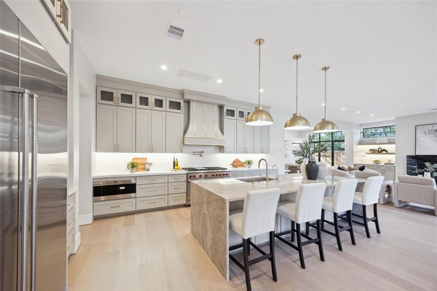 Furnished interior view inside a new home in , West University Place (Image 9).