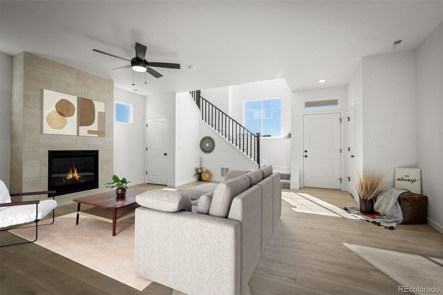 Furnished interior view inside a new home in Revel Crossing at Wolf Ranch – The Ascent Collection, Colorado Springs (Image 6).