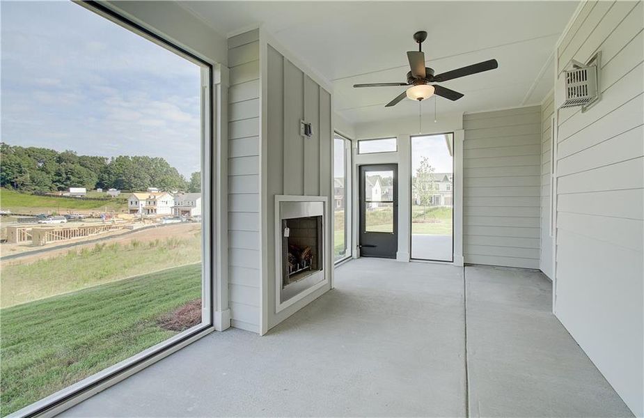 Exterior details and patio area of a home in Rosewood Lake Preserve, Hoschton (Image 25).