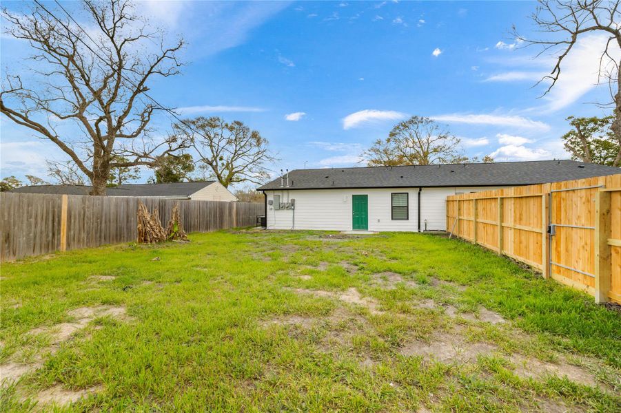 Unit B Back yard Unit B Back yard