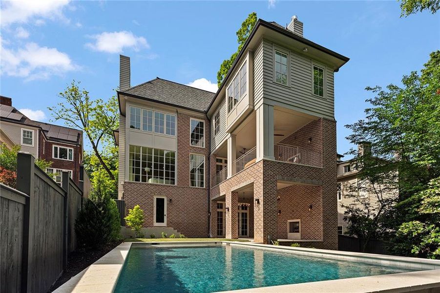 Exterior details and patio area of a home in , Atlanta (Image 41). Exterior details and patio area of a home in , Atlanta (Image 41).