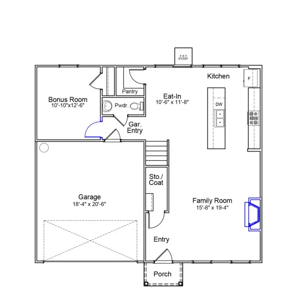 2D floor plan layout of this home in Clairmont, Charlotte, NC (Image 2). 2D floor plan layout of this home in Clairmont, Charlotte, NC (Image 2).