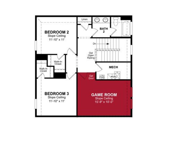 2D floor plan layout of this home in Treeline, Justin, TX (Image 3). 2D floor plan layout of this home in Treeline, Justin, TX (Image 3).