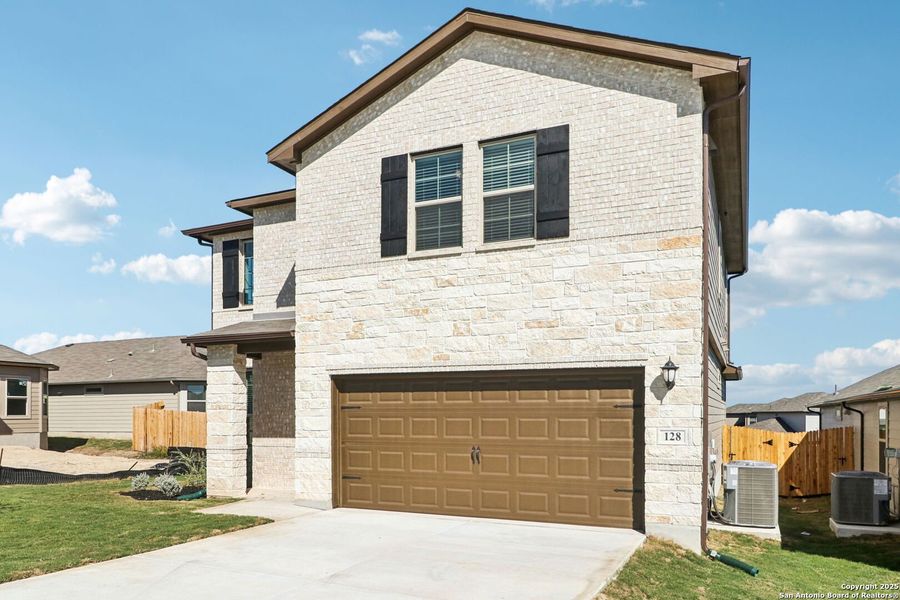 Exterior details and patio area of a home in Legendary Trails - Premier Series, Cibolo (Image 23).