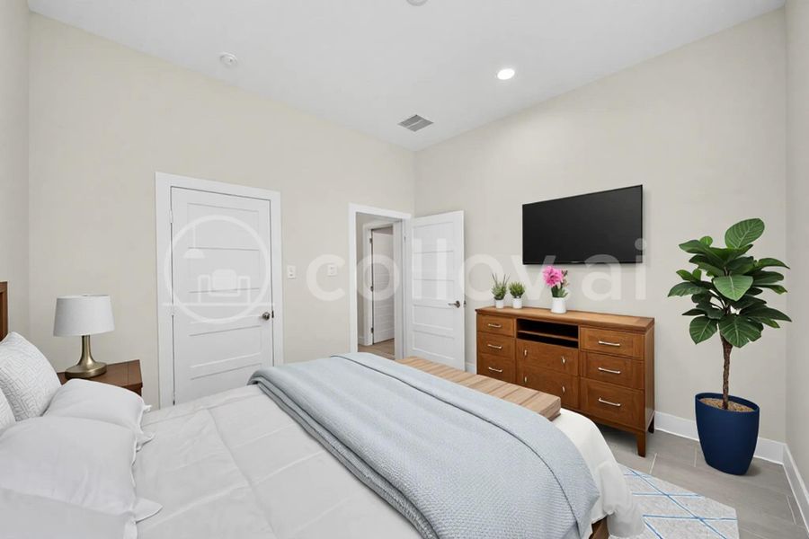 Virtually staged secondary bedroom Virtually staged secondary bedroom