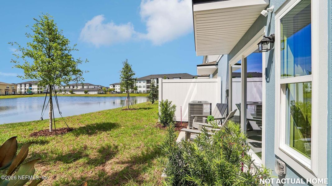 Exterior details and patio area of a home in Corsair, Middleburg (Image 21).