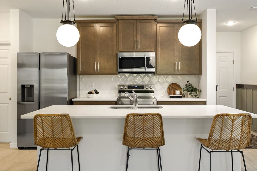 Furnished interior view inside a new home in Thompson Village Townhomes, Apopka (Image 5). Furnished interior view inside a new home in Thompson Village Townhomes, Apopka (Image 5).