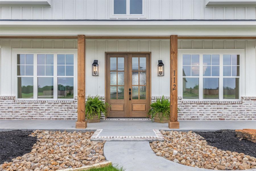 Exterior details and patio area of a home in , Snook (Image 3).
