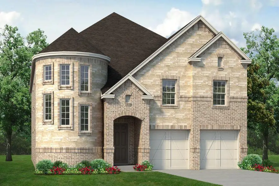 Representative exterior photo of a completed home built from the Dublin by Sandlin Homes in Lakesong, Midlothian, TX (Image 1). Representative exterior photo of a completed home built from the Dublin by Sandlin Homes in Lakesong, Midlothian, TX (Image 1).