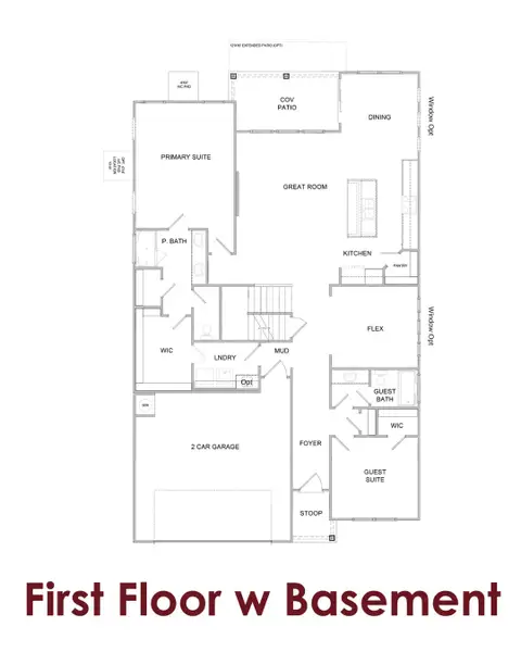 2D floor plan layout for the Cove UHP by Chafin Communities in Fowler Farms, Auburn, GA (Image 4).