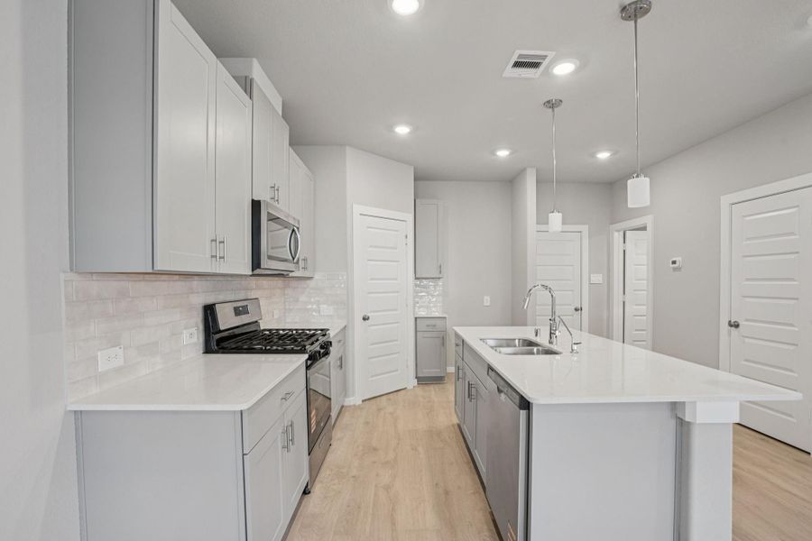 Furnished interior view inside a new home in Kemah Crossing - City Series, Kemah (Image 6). Furnished interior view inside a new home in Kemah Crossing - City Series, Kemah (Image 6).