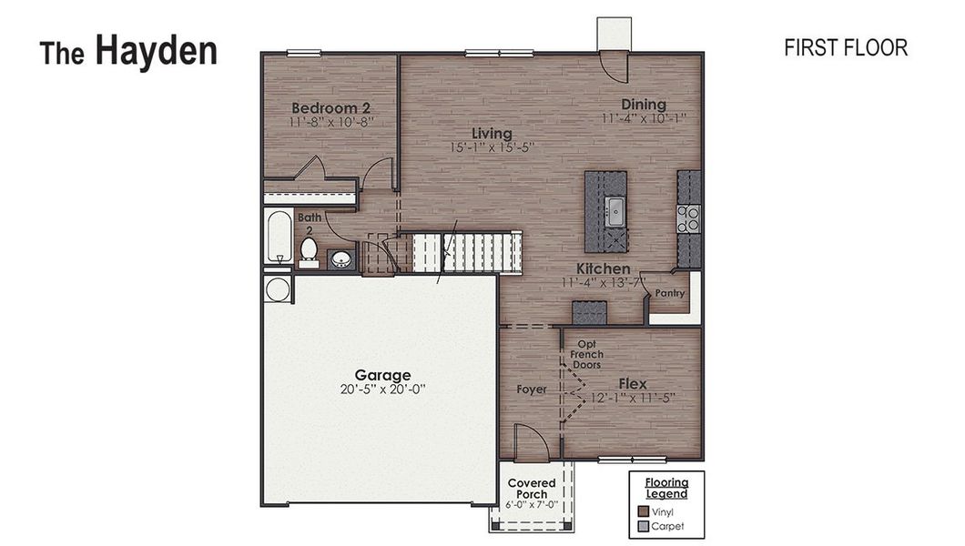 2D floor plan layout of this home in Cedar Hill Landing, Navassa, NC (Image 6). 2D floor plan layout of this home in Cedar Hill Landing, Navassa, NC (Image 6).