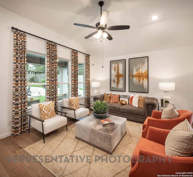 Furnished interior view inside a new home in Davis Ranch: 45ft. lots, San Antonio (Image 8).