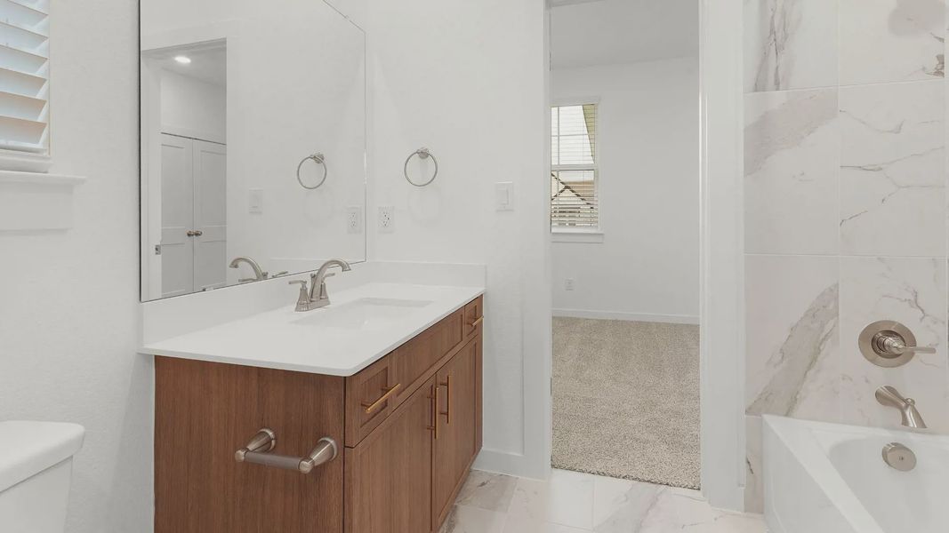 Furnished interior view inside a new home in Santa Rita Ranch, Liberty Hill (Image 8).