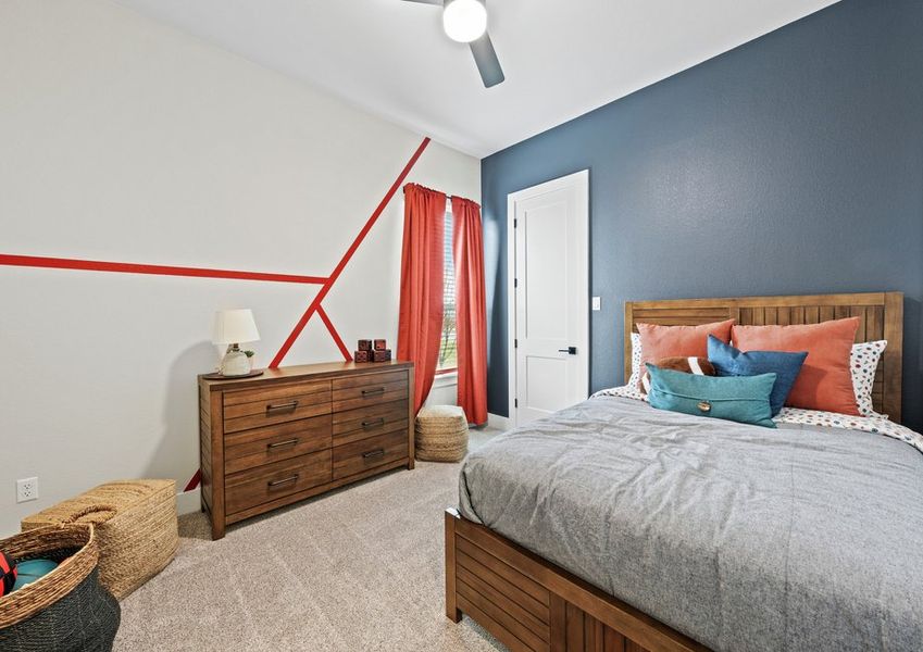The secondary bedrooms are a great space for a children's bedrooms or guest room.