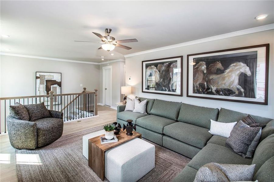 Furnished interior view inside a new home in Poppy at GreenHouse, Marietta (Image 9). Furnished interior view inside a new home in Poppy at GreenHouse, Marietta (Image 9).