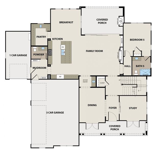 2D floor plan layout for the Roswell by Peachtree Building Group in Town Farms, Sandy Springs, GA (Image 2). 2D floor plan layout for the Roswell by Peachtree Building Group in Town Farms, Sandy Springs, GA (Image 2).