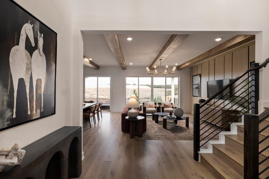 Furnished interior view inside a new home in Lariat, Liberty Hill (Image 6).