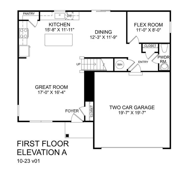 2D floor plan layout for the Elder by Ryan Homes in Laney Farms, Pageland, SC (Image 3). 2D floor plan layout for the Elder by Ryan Homes in Laney Farms, Pageland, SC (Image 3).