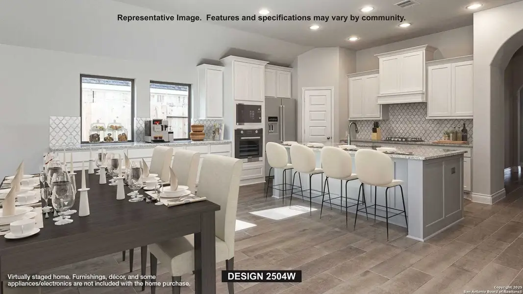 Furnished interior view inside a new home in Meadows Of Mill Creek 50', Seguin (Image 5).