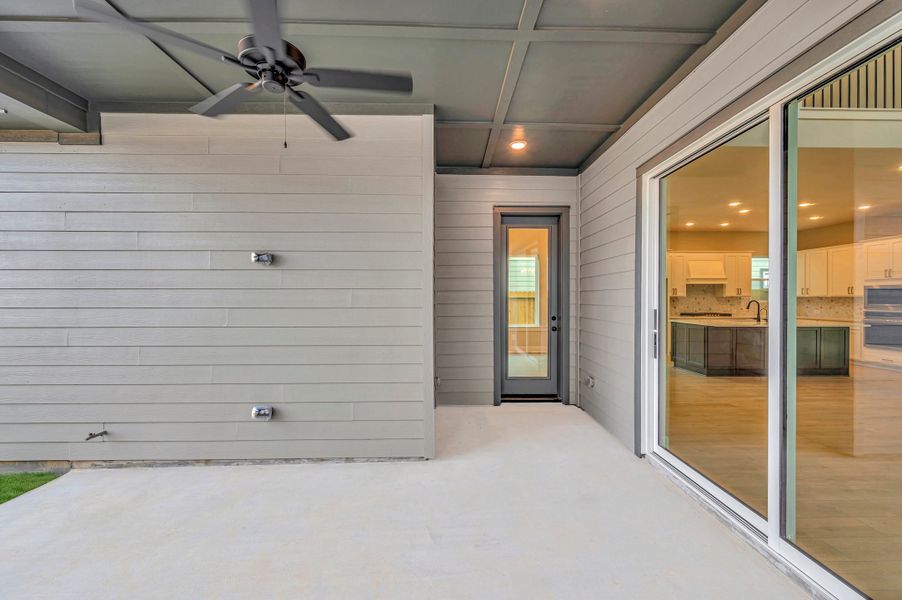 Exterior details and patio area of a home in Jubilee - Grove Row Collection, Hockley (Image 4).