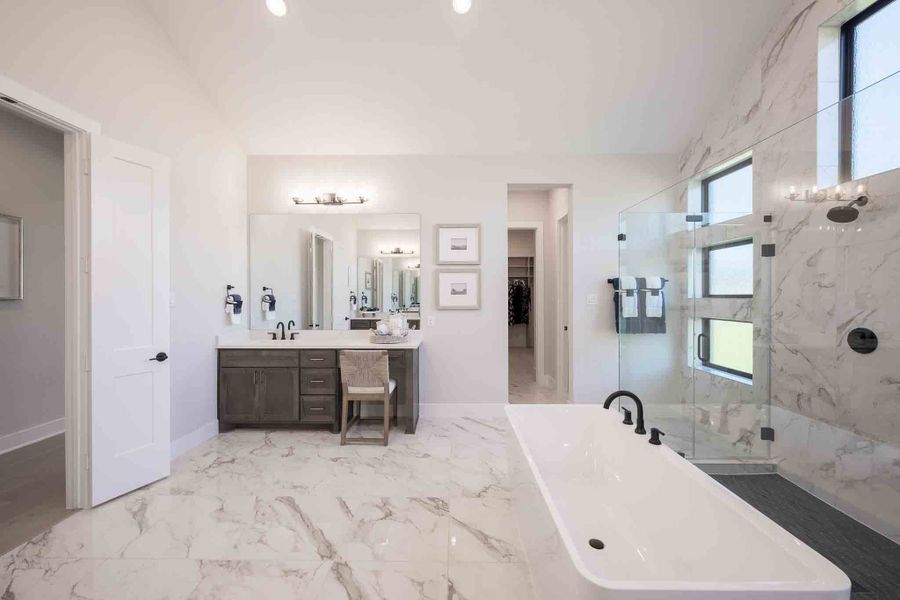 Representative furnished interior of a home built from the Meritage by Tri Pointe Homes in Legacy Grove 1/2 Acre, Montgomery (Image 25).