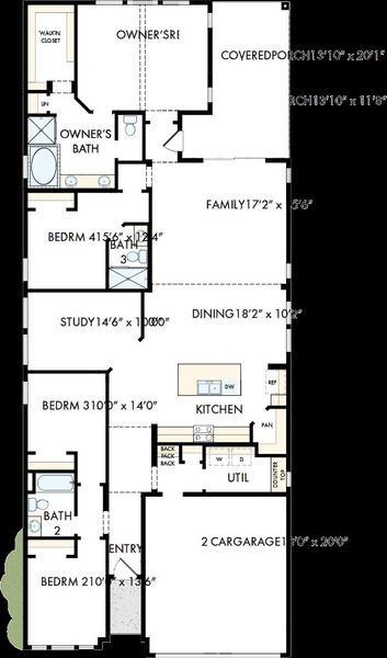 2D floor plan layout of this home in Grange - Reserve Collection, Katy, TX (Image 2). 2D floor plan layout of this home in Grange - Reserve Collection, Katy, TX (Image 2).