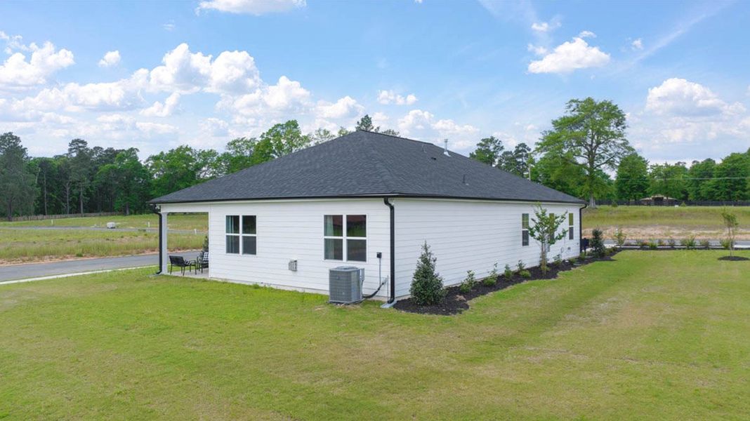 Representative exterior details of a home built from the Plan by D.R. Horton in Wrenfield at Chanticleer, North Augusta (Image 29). Representative exterior details of a home built from the Plan by D.R. Horton in Wrenfield at Chanticleer, North Augusta (Image 29).