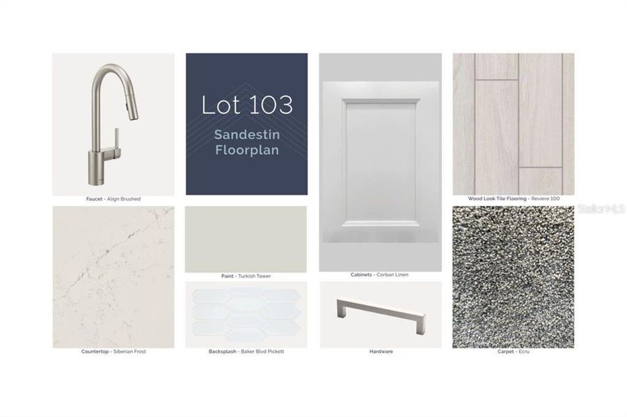 Sample of building materials used in homes in Lake Star at Ovation, Winter Garden (Image 4).