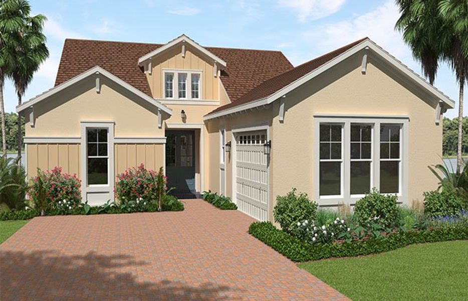 Representative exterior photo of a completed home built from the Sandhill by Minto Communities in Westlake, Loxahatchee, FL (Image 13). Representative exterior photo of a completed home built from the Sandhill by Minto Communities in Westlake, Loxahatchee, FL (Image 13).