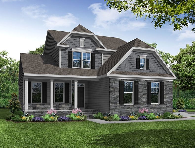 Representative exterior photo of a completed home built from the Raleigh by Eastwood Homes in Weddington, Benson, NC (Image 7).