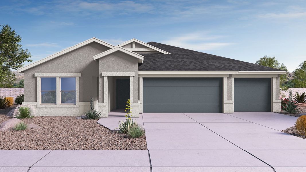 Representative exterior photo of a completed home built from the Jerome by D.R. Horton in Quail Ranch, San Tan Valley, AZ (Image 16).