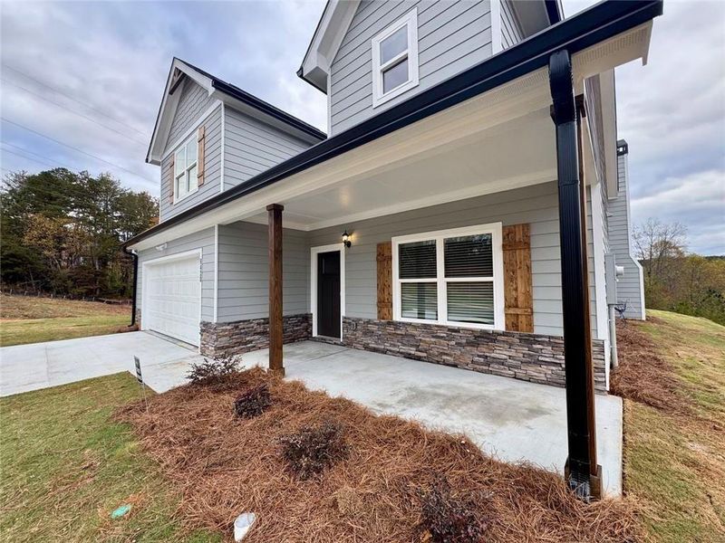 Exterior details and patio area of a home in , Lula (Image 18).