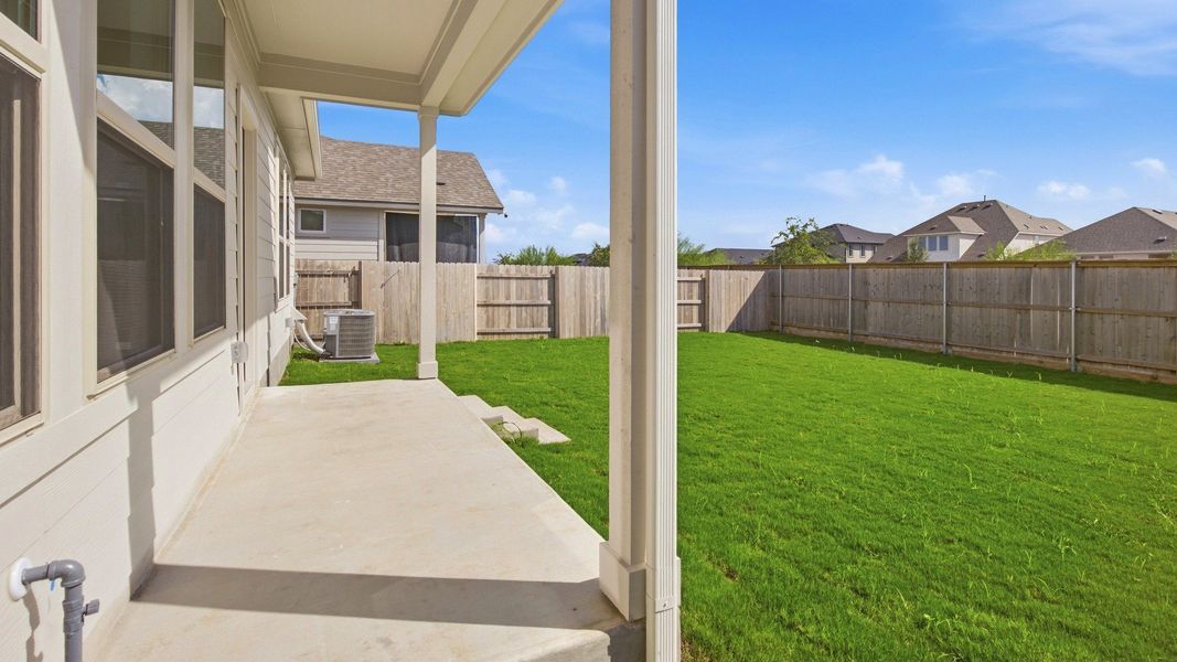Exterior details and patio area of a home in Briarwood, Elgin (Image 3).