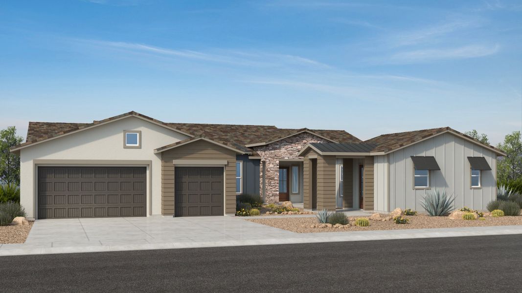 Representative exterior photo of a completed home built from the Hawthorne by Taylor Morrison in Verdin Capstone Collection, Phoenix, AZ (Image 4).
