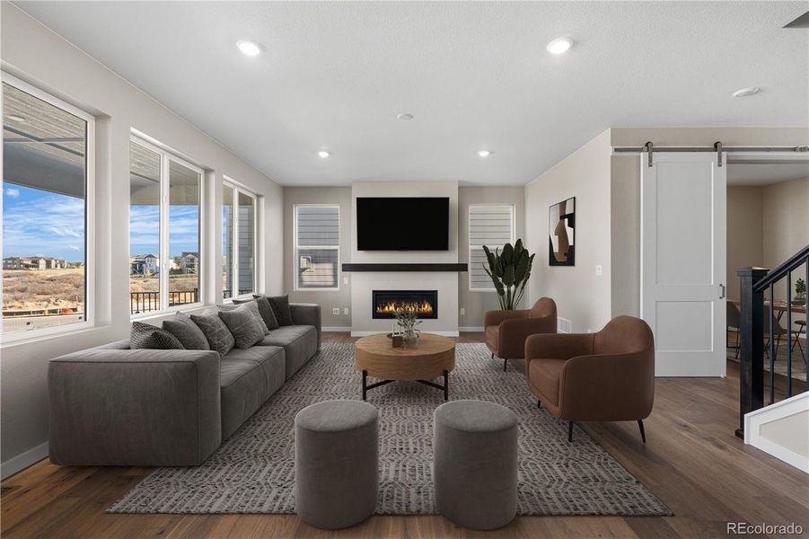 Furnished interior view inside a new home in Portrait at The Canyons, Castle Pines (Image 9).