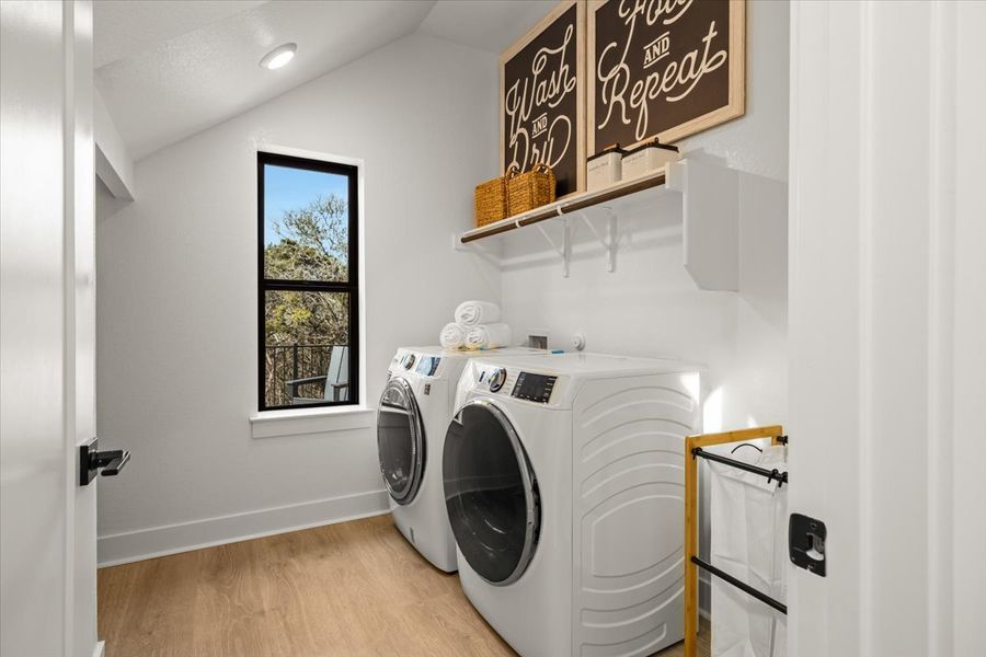 Furnished interior view inside a new home in 6 Creeks, Kyle (Image 46).