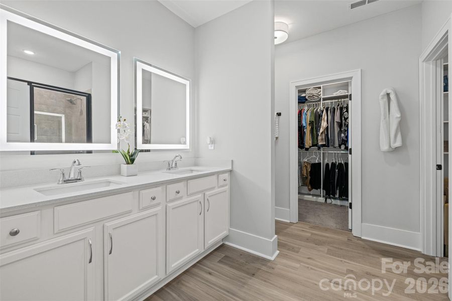 Furnished interior view inside a new home in , Clover (Image 18).