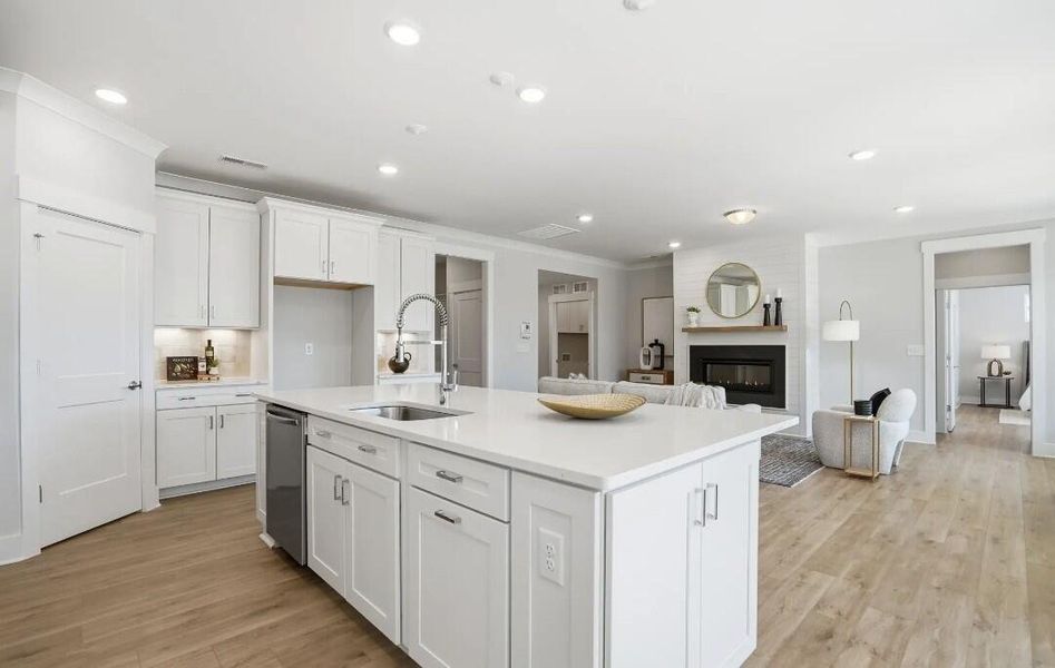 Furnished interior view inside a new home in The Enclave at French Quarter Creek, Huger (Image 10).