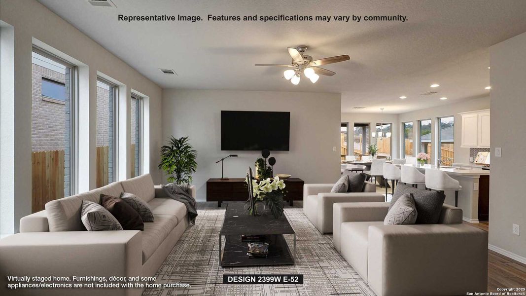 Furnished interior view inside a new home in Veranda 40', San Antonio (Image 5).