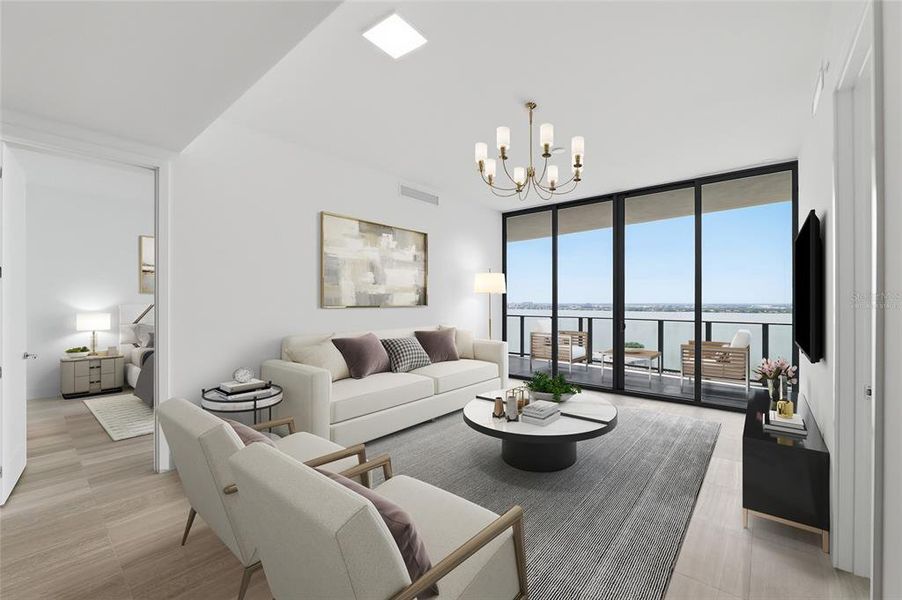 Furnished interior view inside a new home in , Tampa (Image 10).