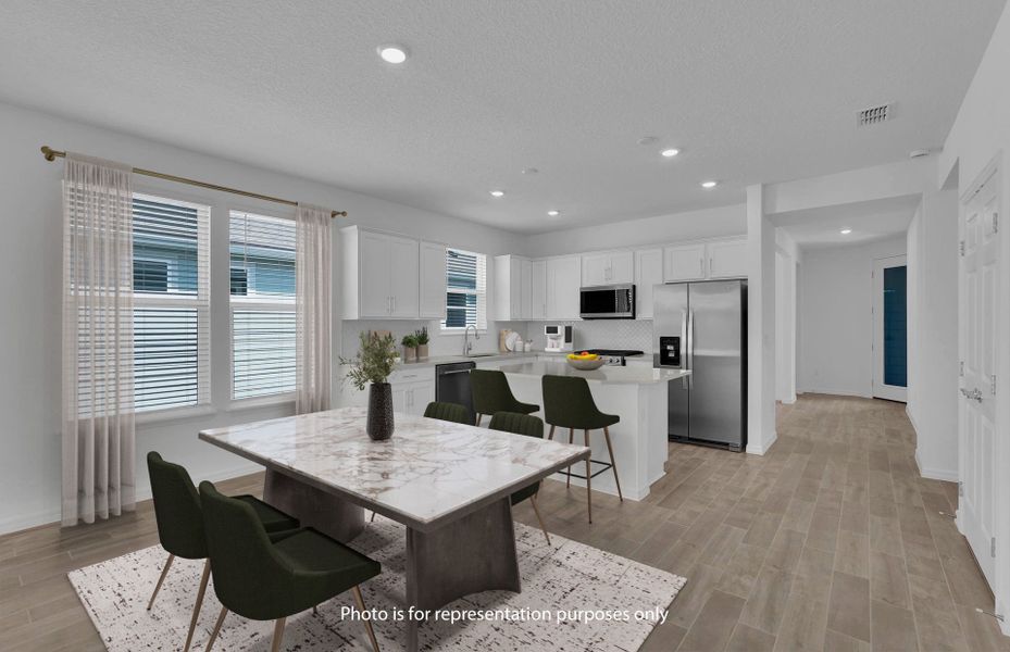 Furnished interior view inside a new home in Del Webb Wildlight, Yulee (Image 12).