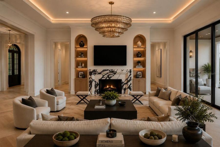 Furnished interior view inside a new home in , Winter Park (Image 7). Furnished interior view inside a new home in , Winter Park (Image 7).