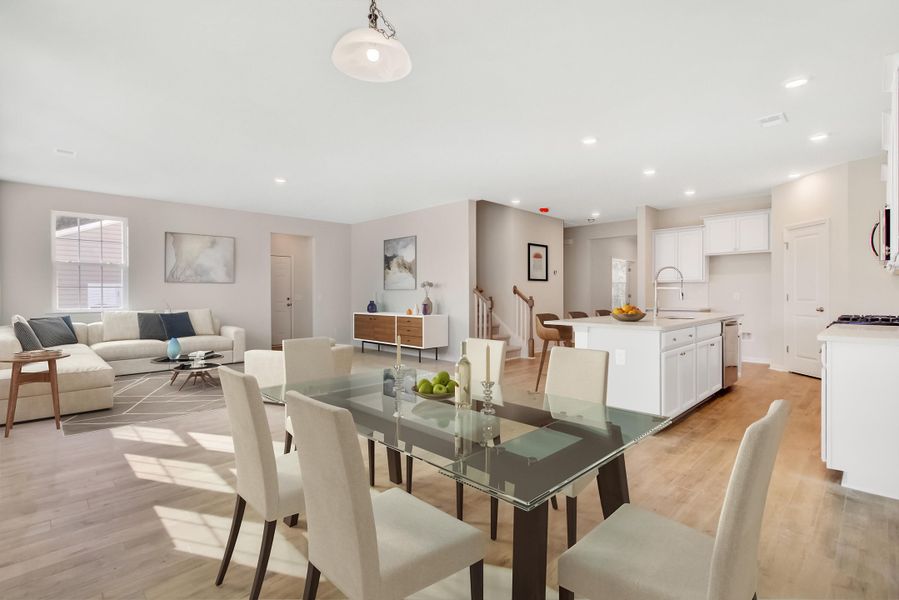 Furnished interior view inside a new home in Sweetgrass at Summers Corner, Summerville (Image 3).